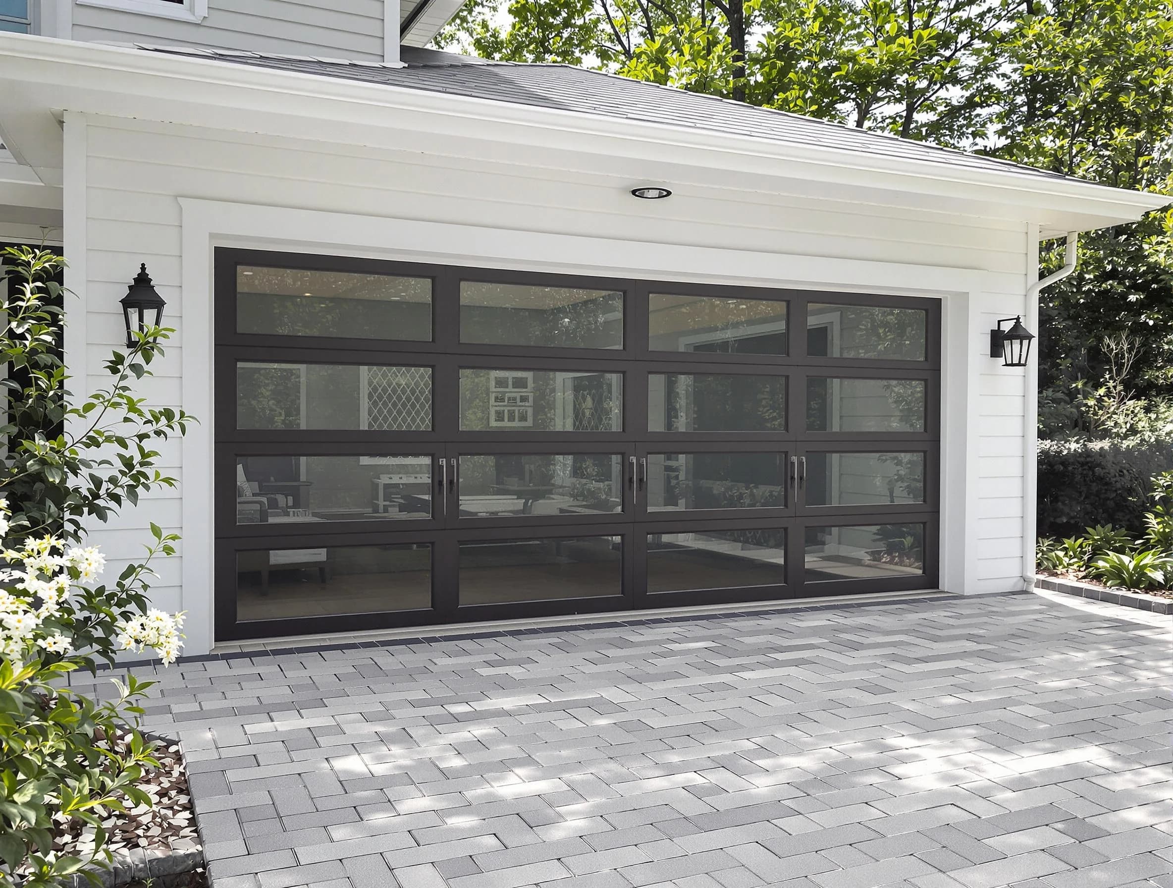 Summit Park Garage Door Repair design specialist presenting custom garage door options to Summit Park homeowner