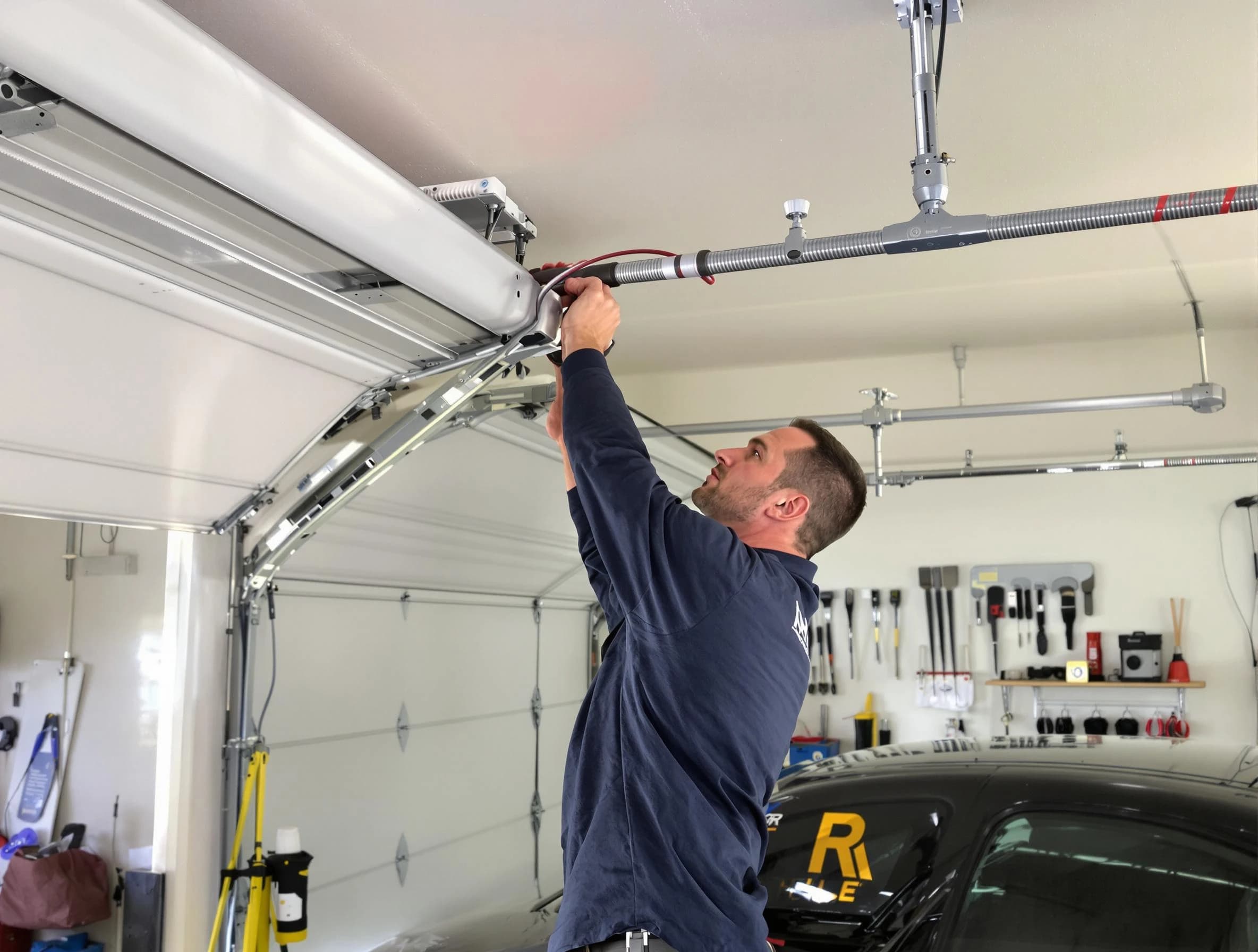 Summit Park Garage Door Repair technician performing garage door cable repair in Summit Park
