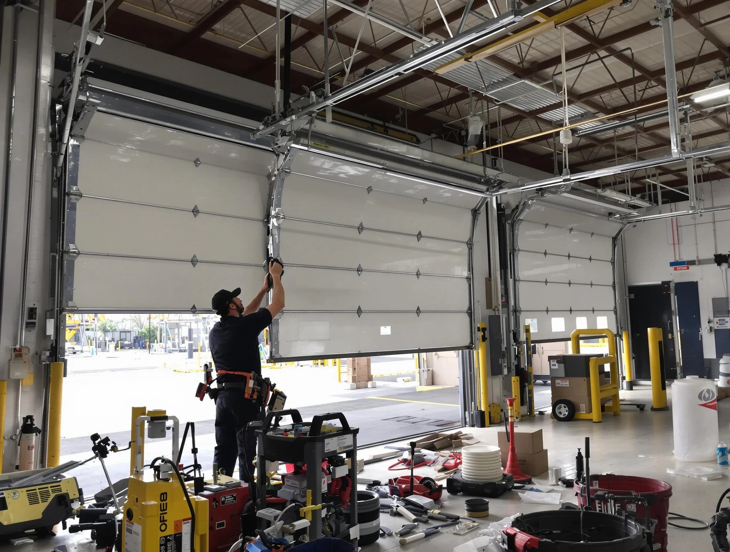 Summit Park Garage Door Repair technician performing commercial garage door repair in Summit Park