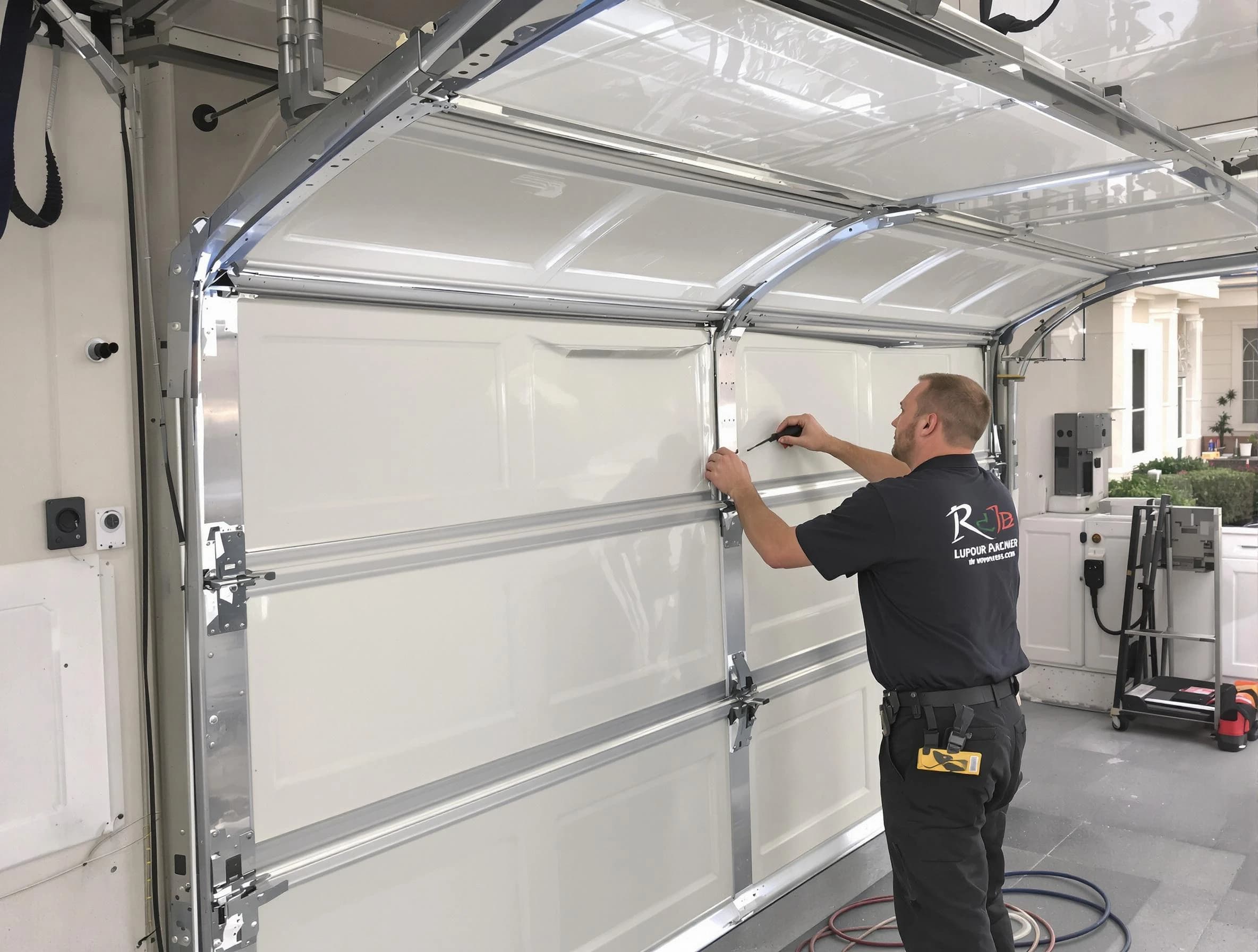 Summit Park Garage Door Repair professional performing panel repair in Summit Park