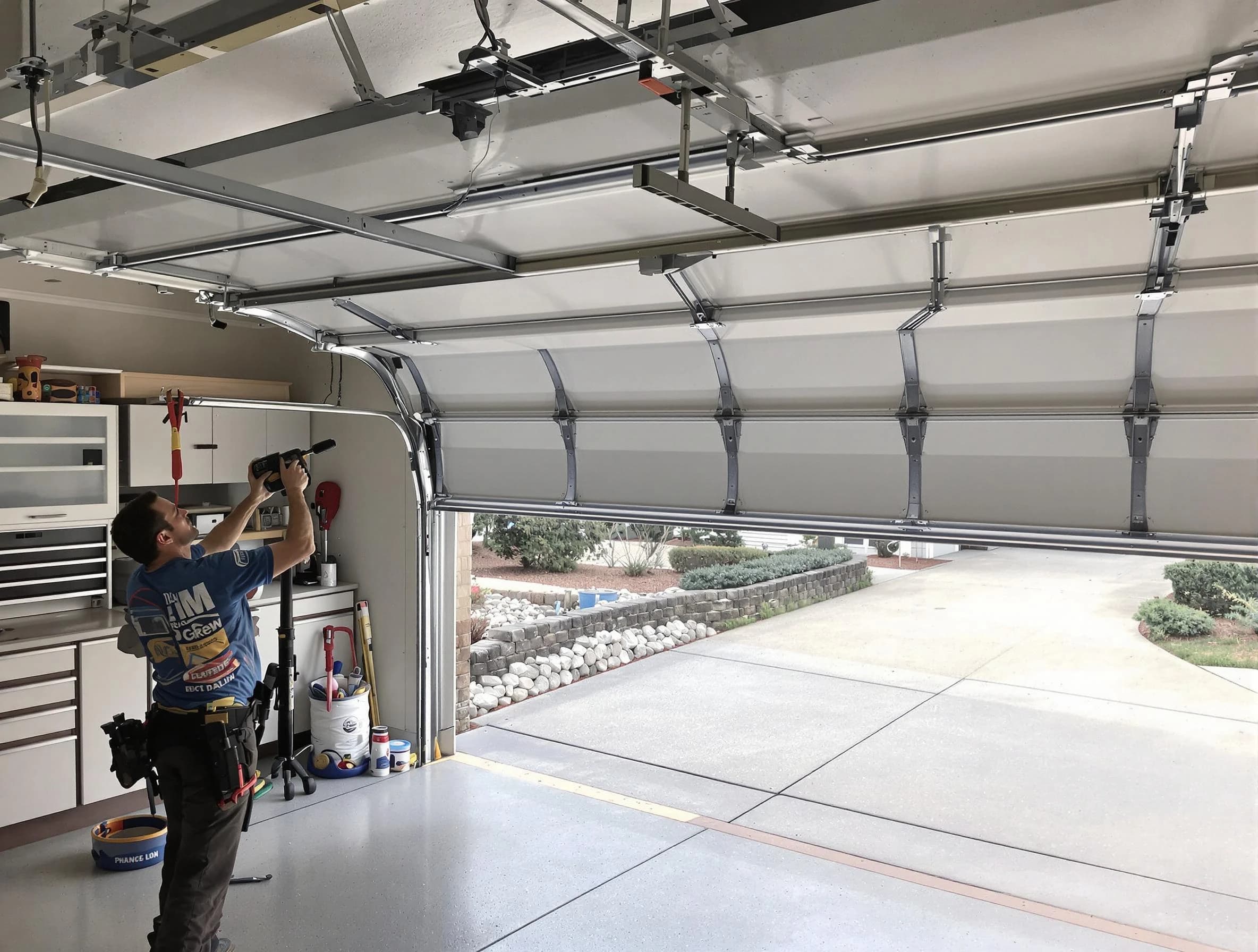 Garage door track repair service by Summit Park Garage Door Repair in Summit Park