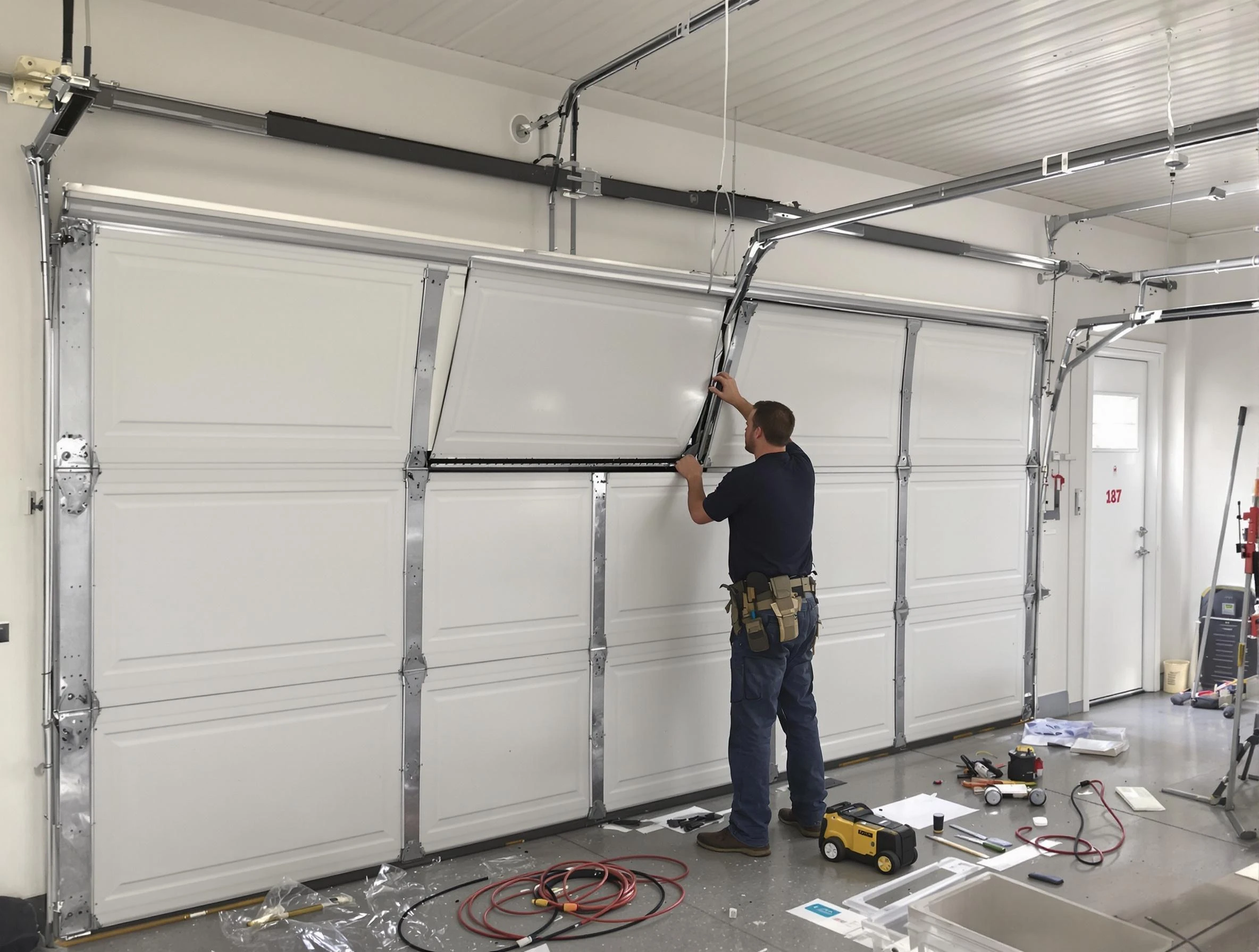 Garage Door Section Replacement in Summit Park