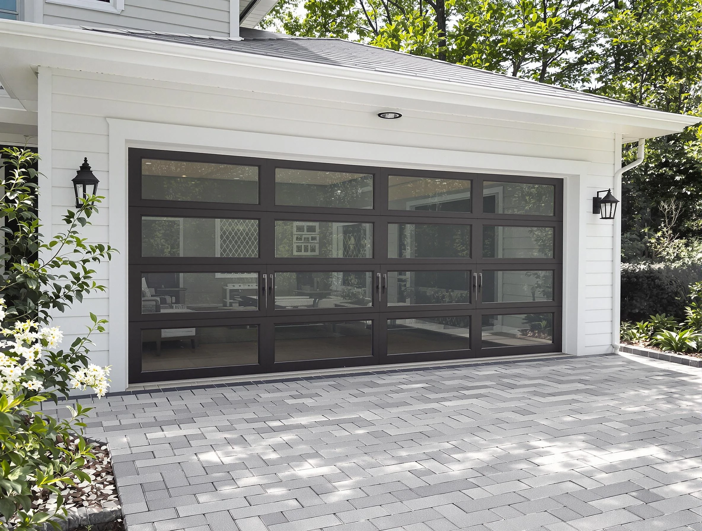 Summit Park Garage Door Repair design specialist presenting custom garage door options to Summit Park homeowner