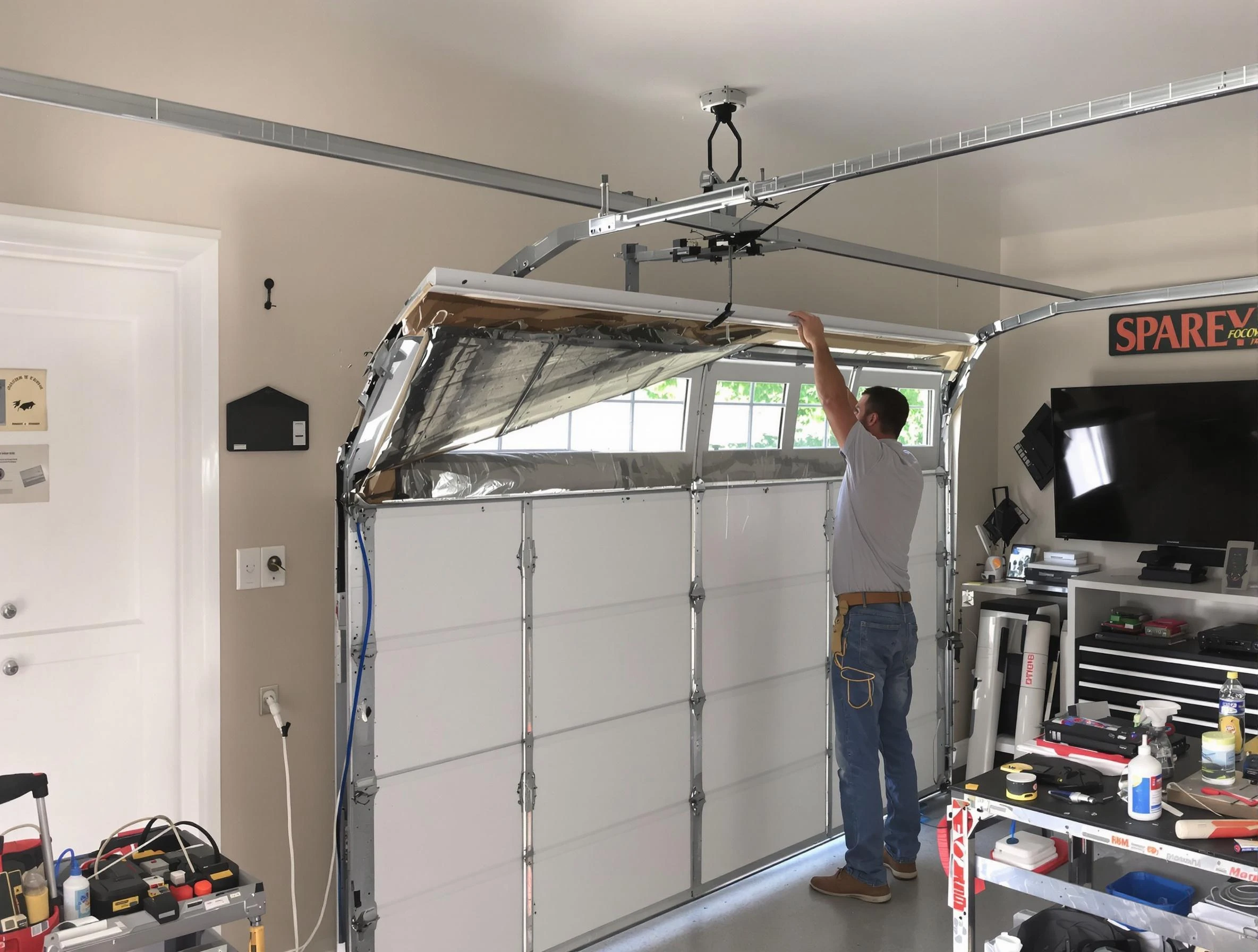 Garage door section replacement by Summit Park Garage Door Repair in Summit Park