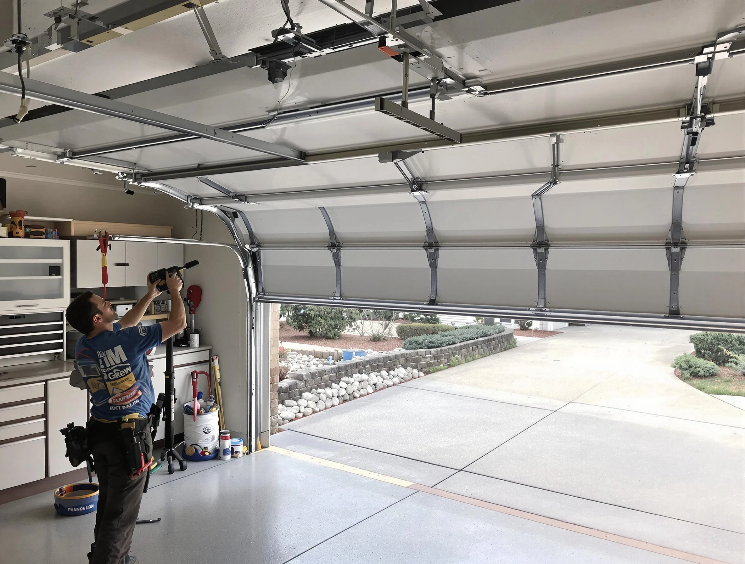 Garage door track repair service by Summit Park Garage Door Repair in Summit Park